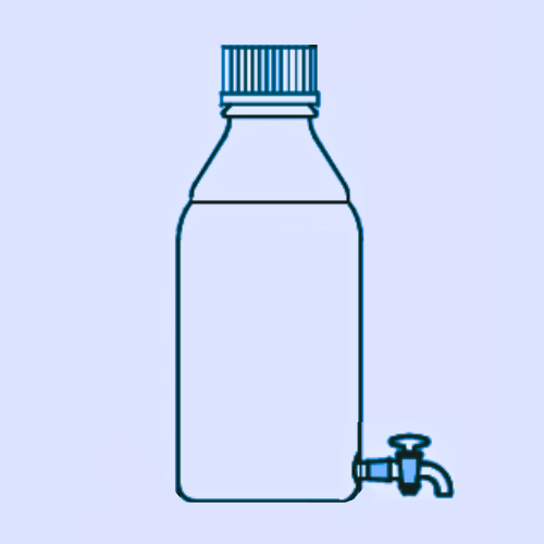 ASPIRATOR BOTTLE (With Interchangeable Stopcock & GL 45 Screw Cap)