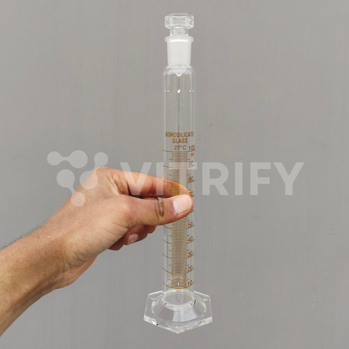 Measuring Cylinders, with interchangeable stopper, Hexagonal Base, Accuracy as per  Class 'B'  