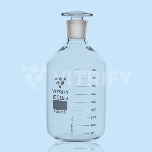 REAGENT BOTTLE (Narrow Mouth With Glass Stopper, Clear)