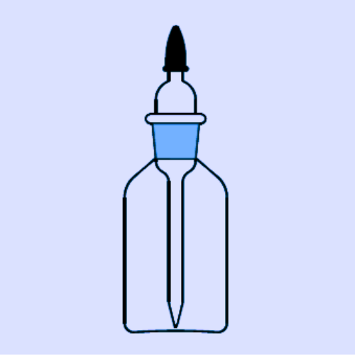 DROPPING BOTTLE (With Glass Dropper & Rubber Teat, Clear)
