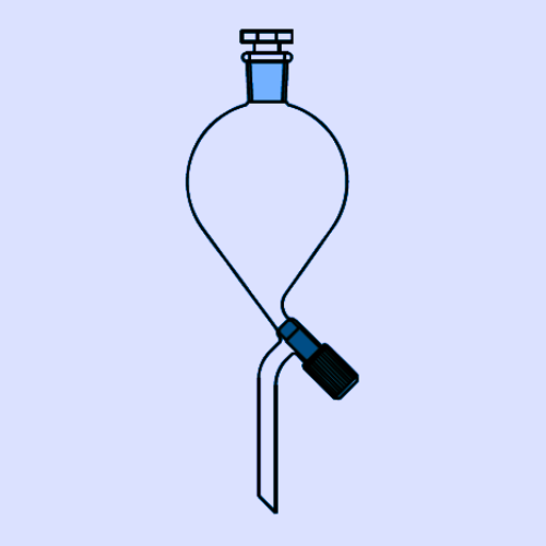 SEPARATING FUNNEL, GLOBE SHAPE (With Needle Valve Stopcock & Interchangeable Glass Stopper)