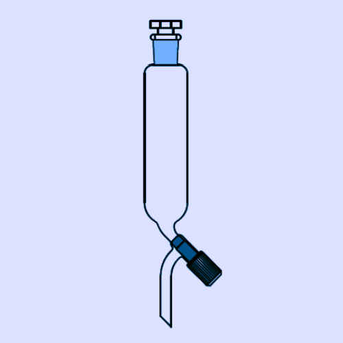 DROPPING FUNNEL, CYLINDRICAL (With Needle Valve Stopcock & Interchangeable Glass Stopper)