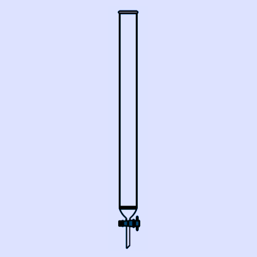 Chromatography Column (With Integral Sintered Disc & PTFE Key Stopcock)