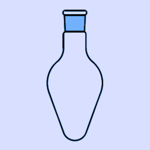 PEAR SHAPED FLASK (With Single Neck), ASTM SIZE