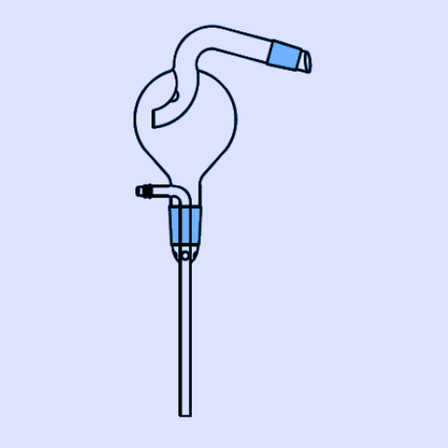 ADAPTERS, STEAM DISTILLATION HEADS, PEAR SHAPE, SLOPING (With Screw Thread)