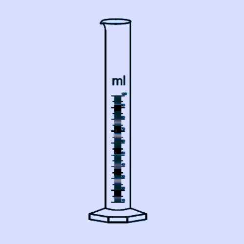 Measuring Cylinders, with spout, Hexagonal Base, Accuracy as per Class 'B'