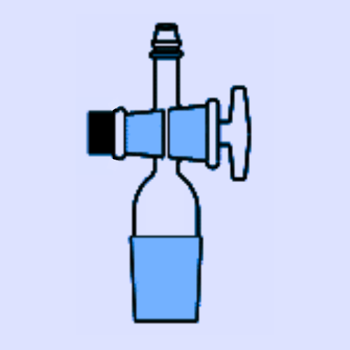 ADAPTERS, CONE TO RUBBER TUBING, STRAIGHT CONNECTION (With Glass Stopcock)