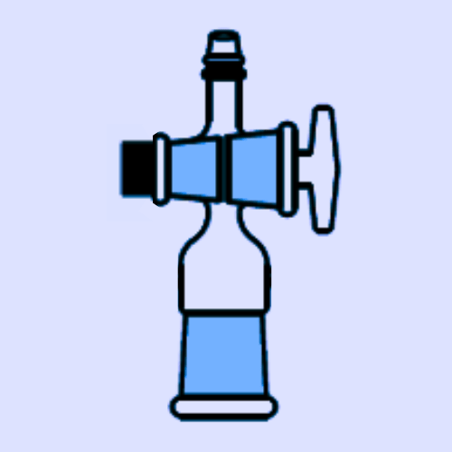 ADAPTERS, SOCKET TO RUBBER TUBING, STRAIGHT CONNECTION (With Glass Stopcock) 