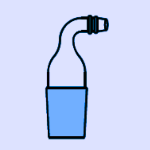ADAPTERS, CONE TO RUBBER TUBING,  RIGHT ANGLE CONNECTION, ASTM SIZE