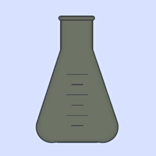 ERLENMEYER CONICAL FLASK (Narrow Mouth, Graduated, Amber Colour)