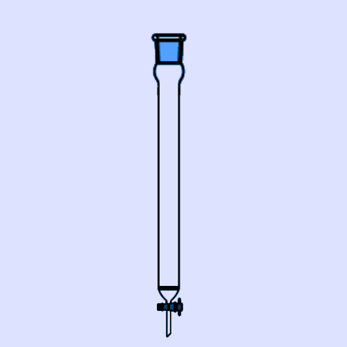 Chromatography Column (With Integral Sintered Disc, PTFE Key Stopcock, Socket)