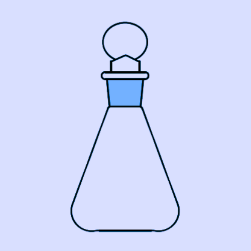 CONICAL FLASK (With Interchangeable Penny Head Stopper)