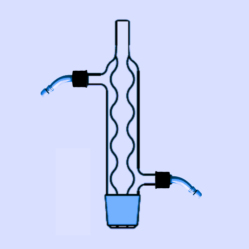 Allihn Condenser for Soxhlet Apparatus (With Screw Thread Connector)