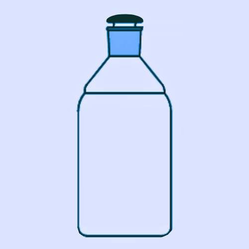 REAGENT BOTTLE (Narrow Mouth With PE Stopper, Clear)