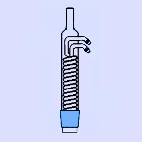 Dimorth Condenser for Soxhlet Apparatus (With Glass Connector)